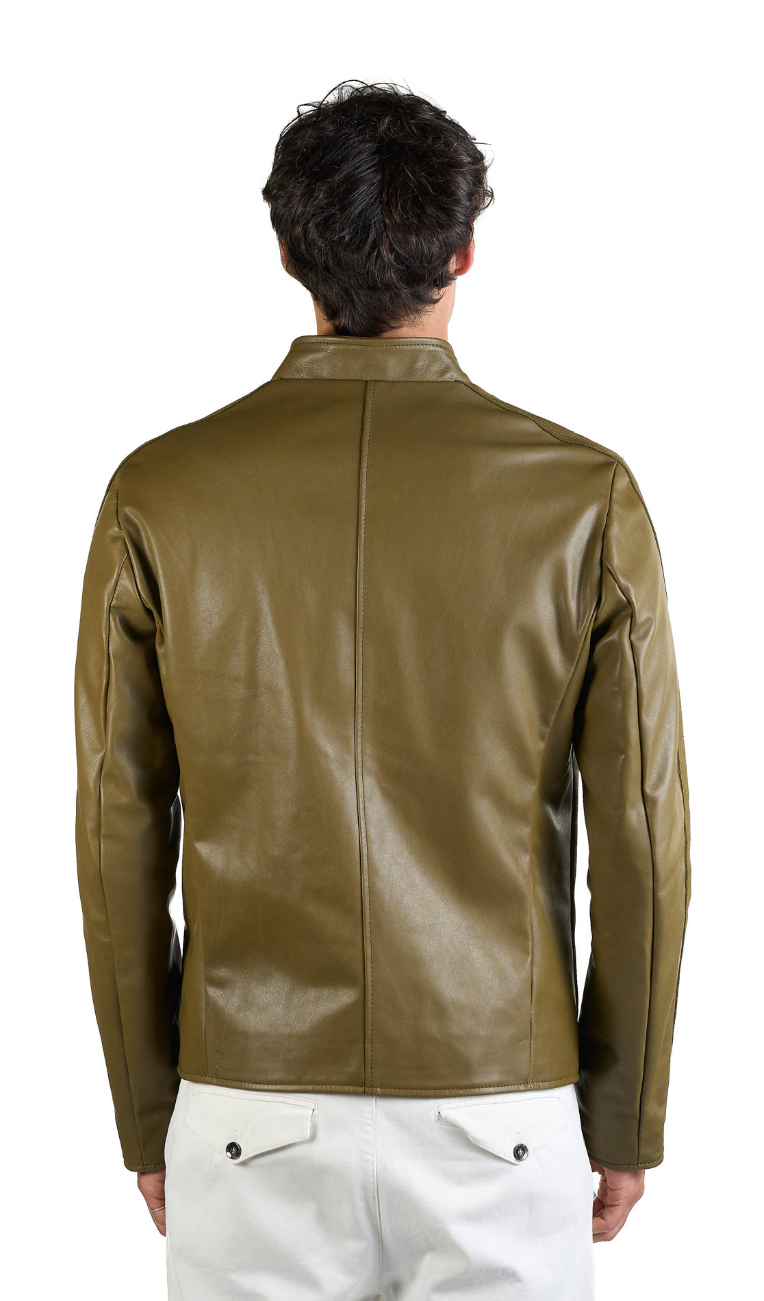 DANIELE BASTA LEATHER AND SILVER JACKET